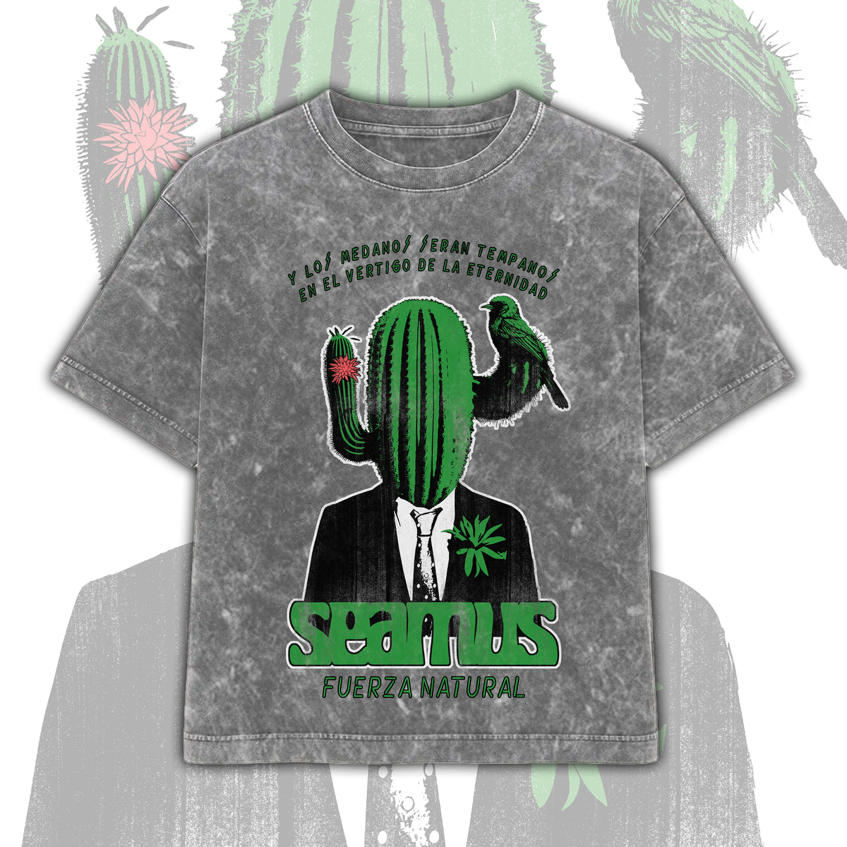 Polera AcidWash Cactus