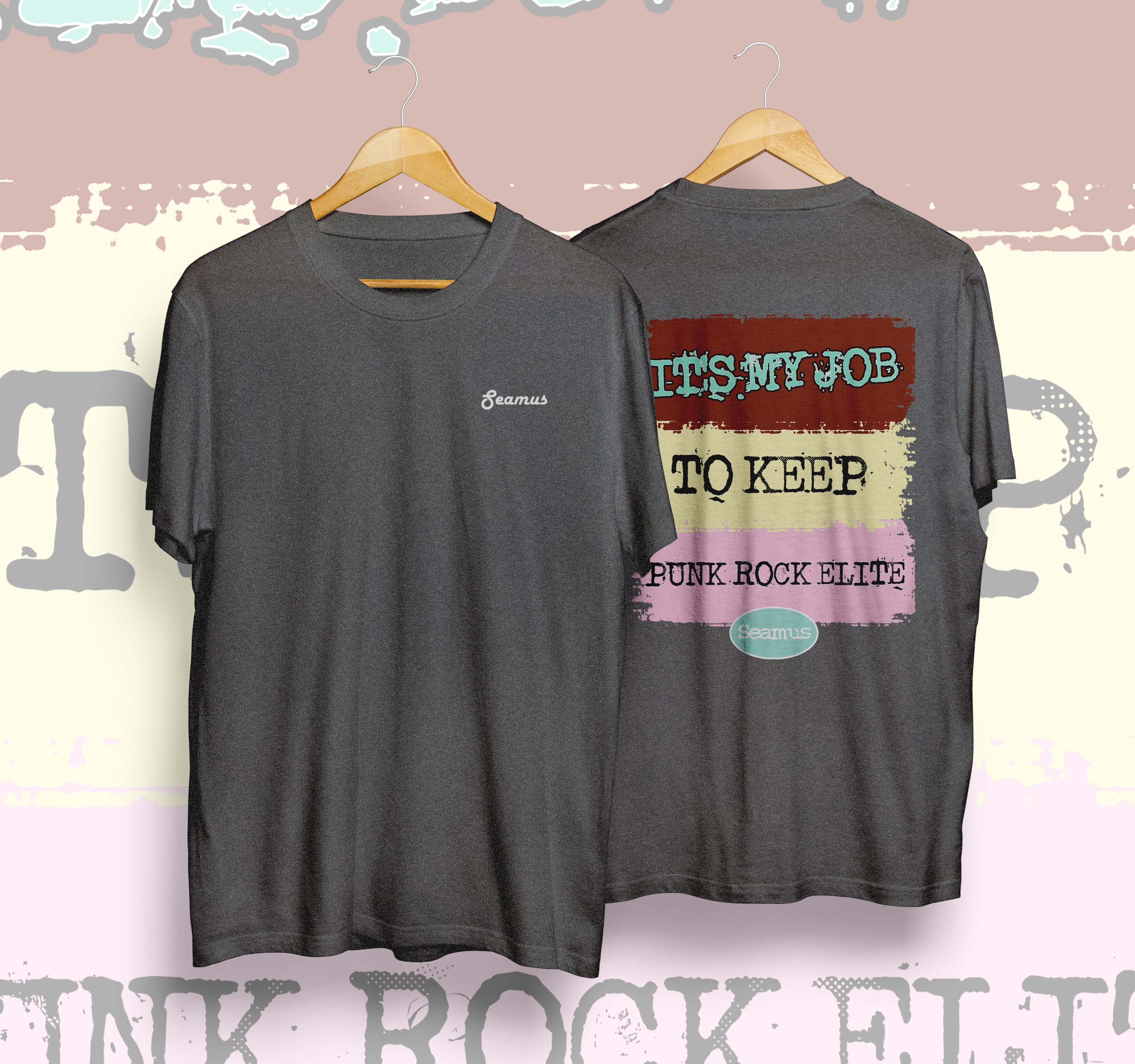 Polera Essential PunkRockElite (Grafito)