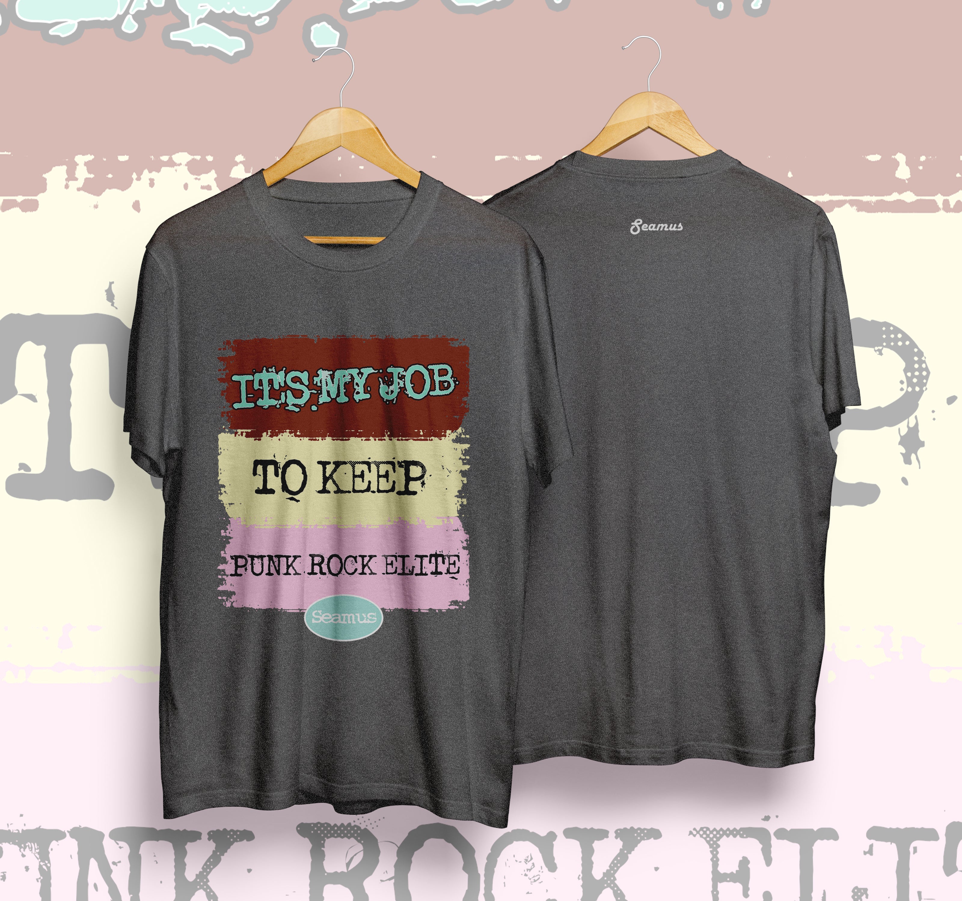 Polera Essential PunkRockElite (Grafito)